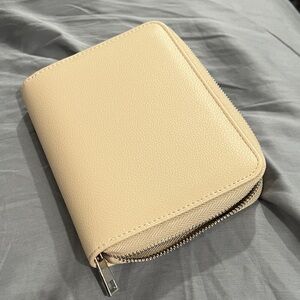 Cream Zip-Around Wallet